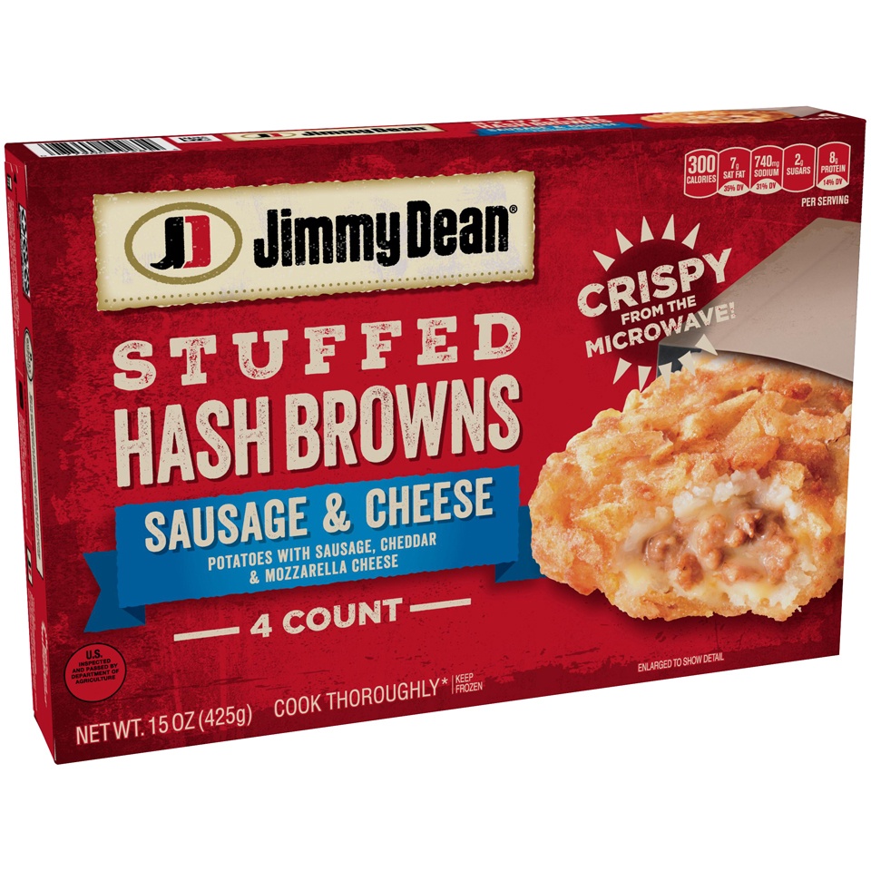 slide 2 of 2, Jimmy Dean Sausage Cheese Stuffed Hash Browns, 15 oz