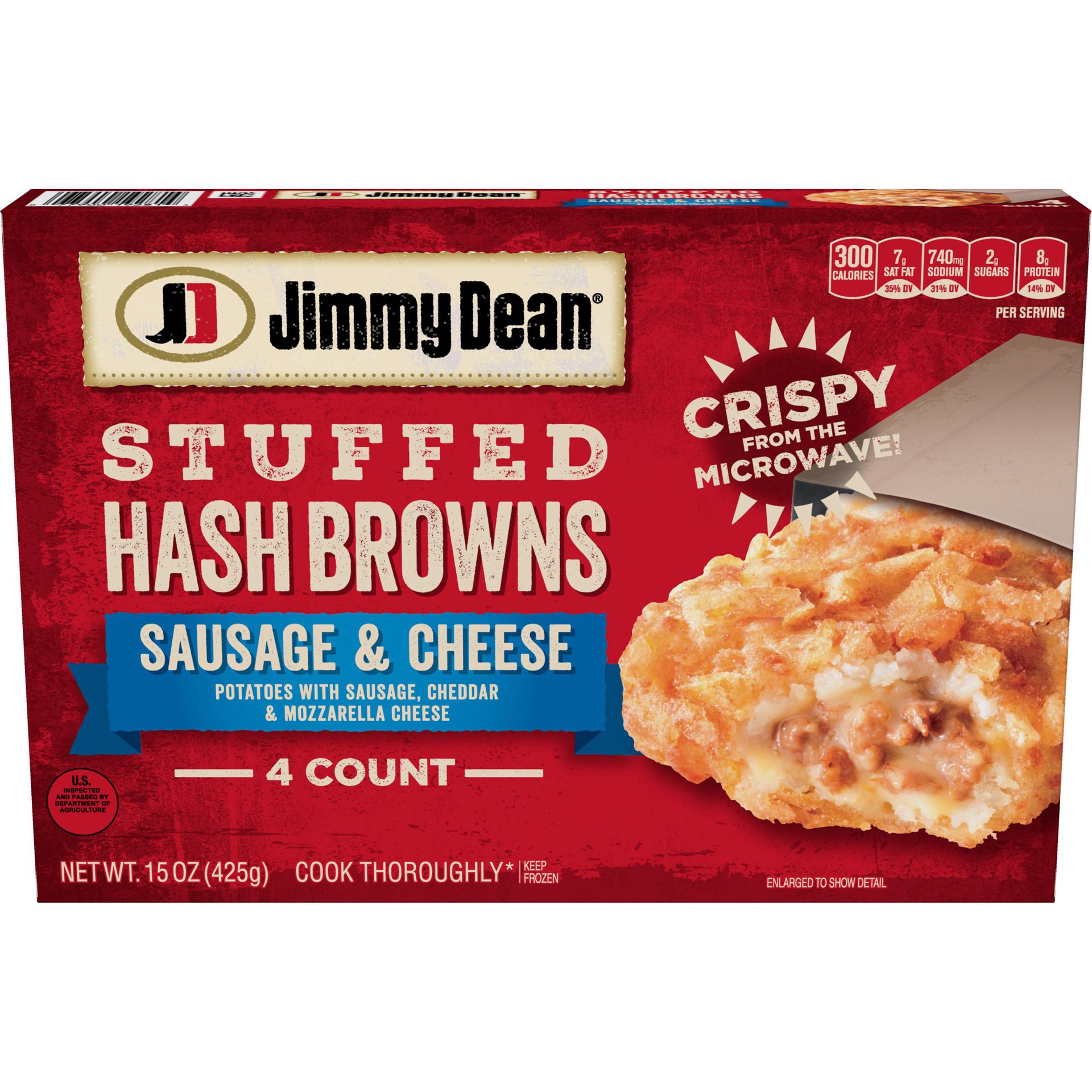 slide 8 of 10, Jimmy Dean Stuffed Hashbrowns with Sausage & Cheese, 425.24 g