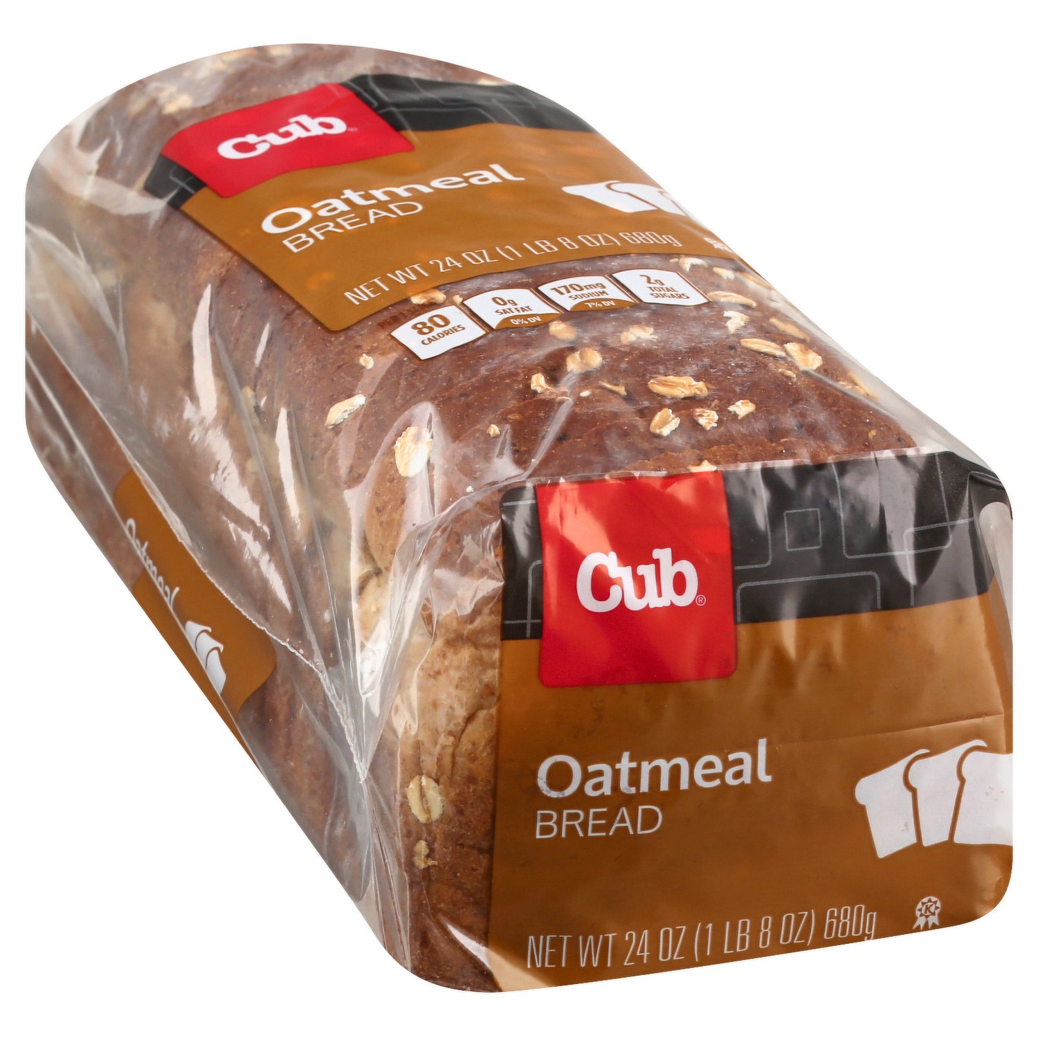 slide 1 of 1, Cub Bread, Oatmeal, 24 Ounce, 24 oz
