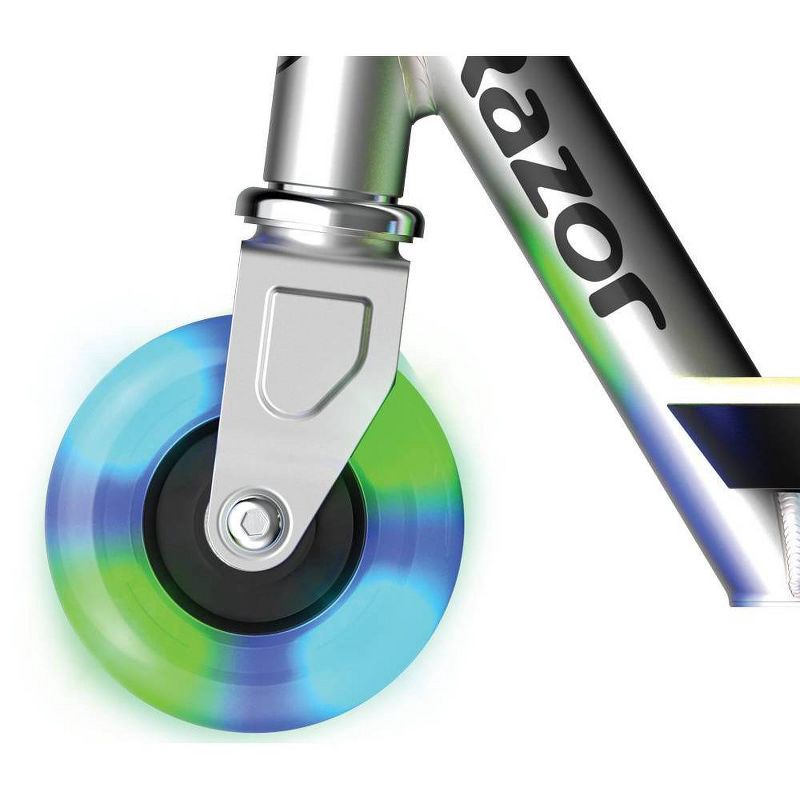 slide 2 of 3, Razor Color Rave Electric Scooter - Blast: Steel Frame, 7.5 MPH, 110 lb Capacity, 110 lb