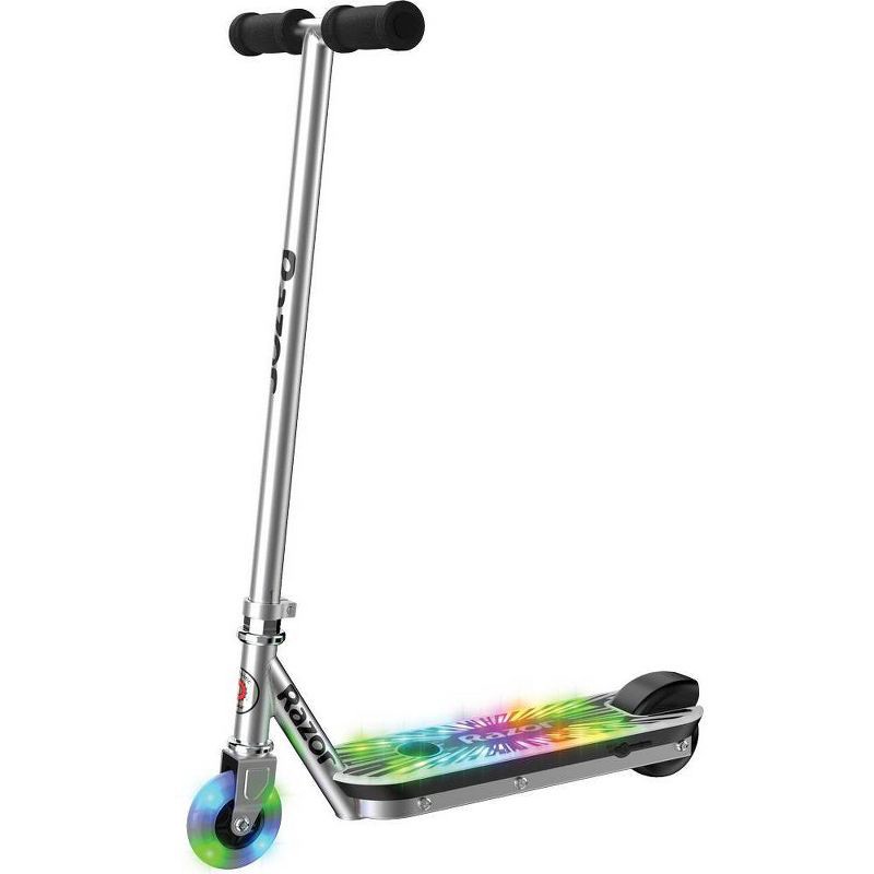slide 3 of 3, Razor Color Rave Electric Scooter - Blast: Steel Frame, 7.5 MPH, 110 lb Capacity, 110 lb