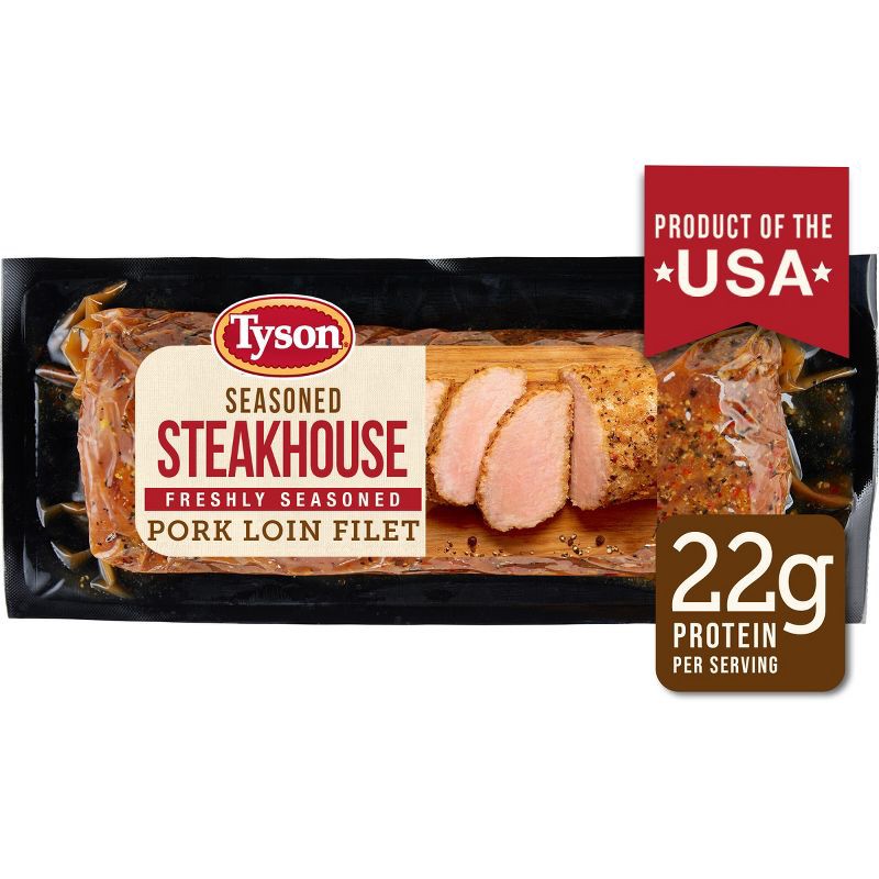 slide 1 of 11, Tyson Steakhouse Pork Loin Filet - 1.5lb, 1.5 lb