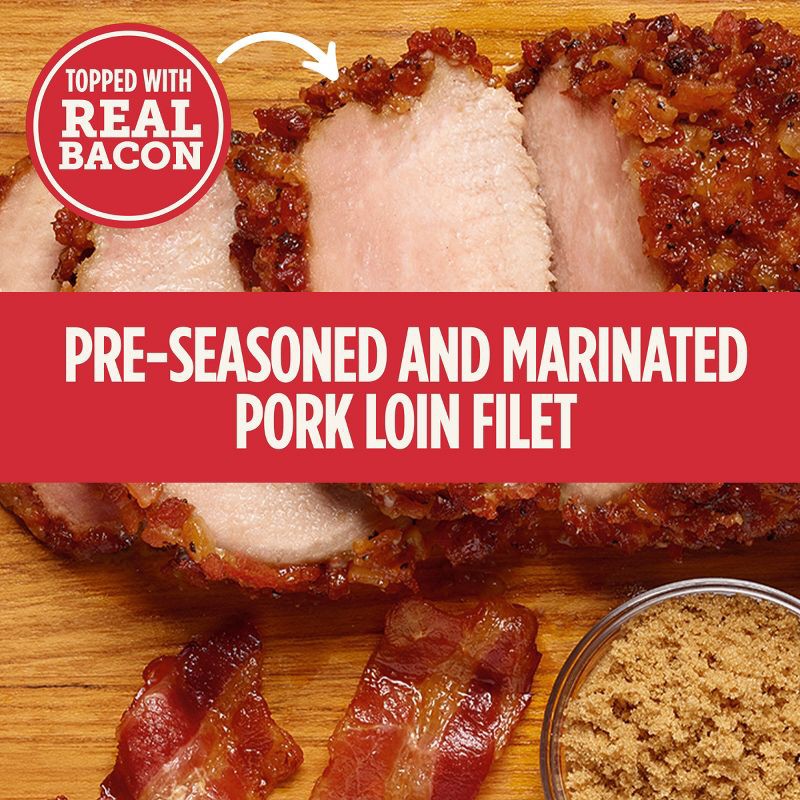 slide 5 of 8, Tyson Brown Sugar and Bacon Pork Loin Filet - 1.5lb, 1.5 lb