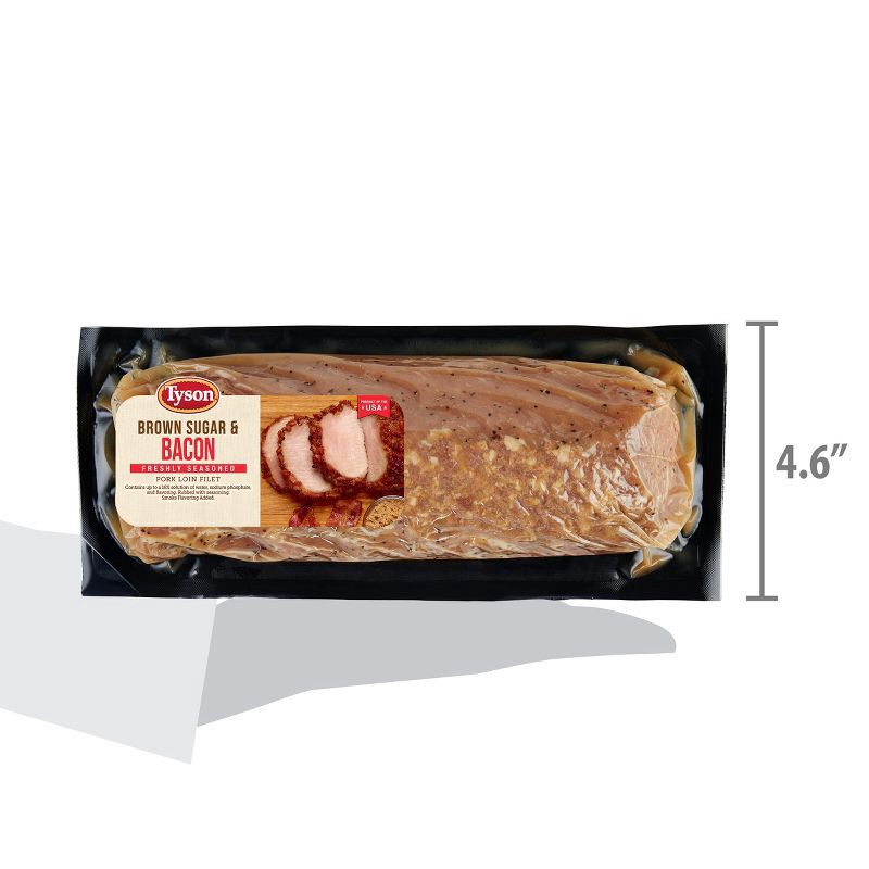 slide 8 of 8, Tyson Brown Sugar and Bacon Pork Loin Filet - 1.5lb, 1.5 lb