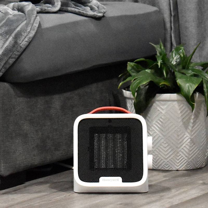 slide 8 of 8, Honeywell UberHeat 5 Ceramic Heater White: Portable Electric Indoor Heater, Adjustable Thermostat, 1500W, ETL Listed, 1 ct