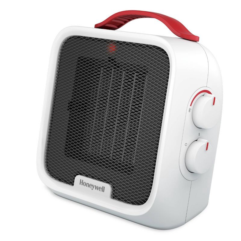 slide 1 of 8, Honeywell UberHeat 5 Ceramic Heater White: Portable Electric Indoor Heater, Adjustable Thermostat, 1500W, ETL Listed, 1 ct