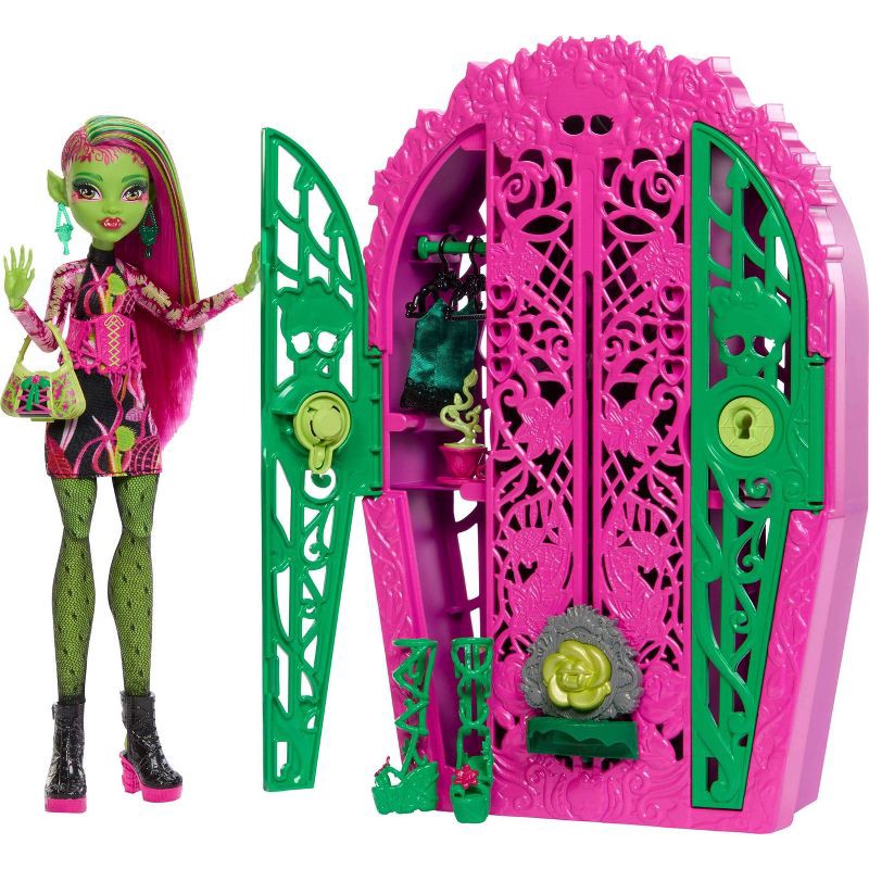 slide 1 of 6, Monster High 10.5" Skulltimate Secrets Garden Mysteries Playset, Venus McFlytrap Doll with 19+ Surprises, 1 ct