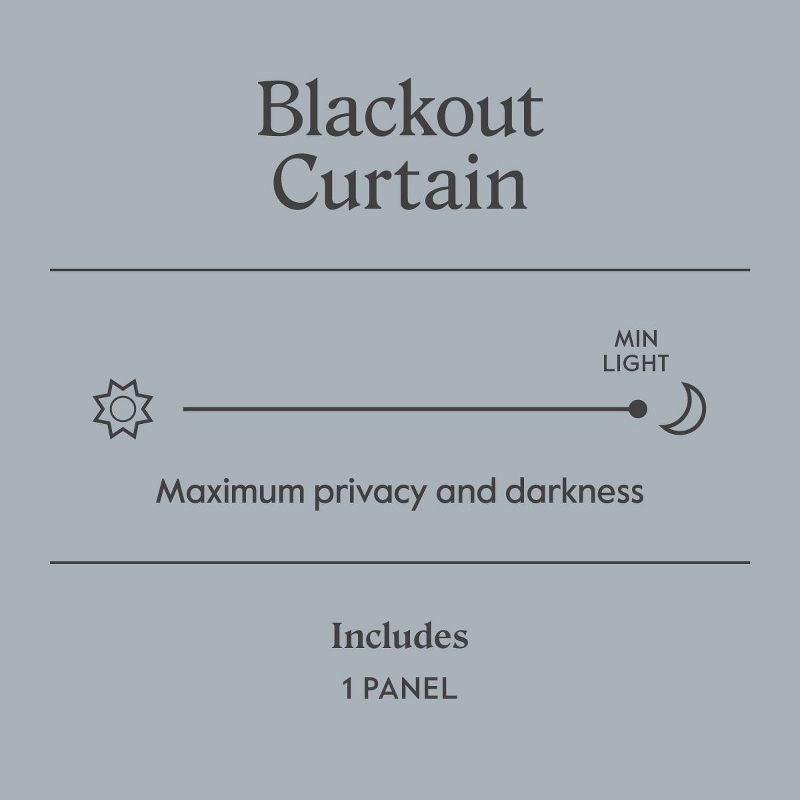 slide 6 of 7, 50"x84" Blackout Slub Weave Raw Edge Curtain Panel Ivory - Threshold™, 1 ct