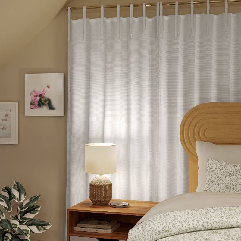 slide 2 of 5, 50"x84" Blackout Aruba Tie-Top Curtain Panel Off-White - Threshold™, 1 ct