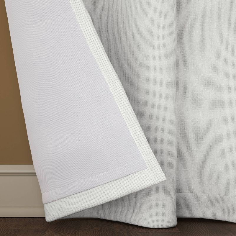 slide 3 of 5, 50"x84" Blackout Aruba Tie-Top Curtain Panel Off-White - Threshold™, 1 ct