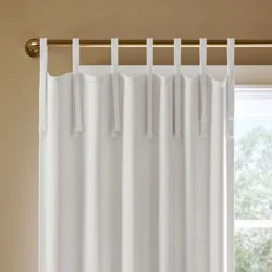 50"x84" Blackout Aruba Tie-Top Curtain Panel Off-White - Threshold™