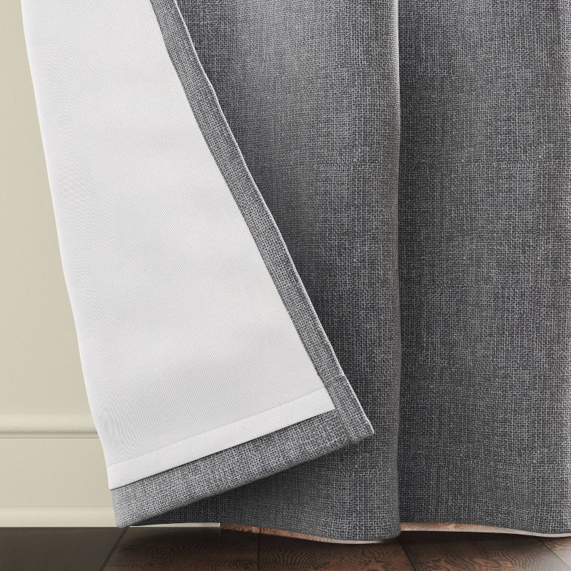 slide 3 of 5, 50"x84" Blackout Aruba Tie-Top Curtain Panel Gray - Threshold™, 1 ct
