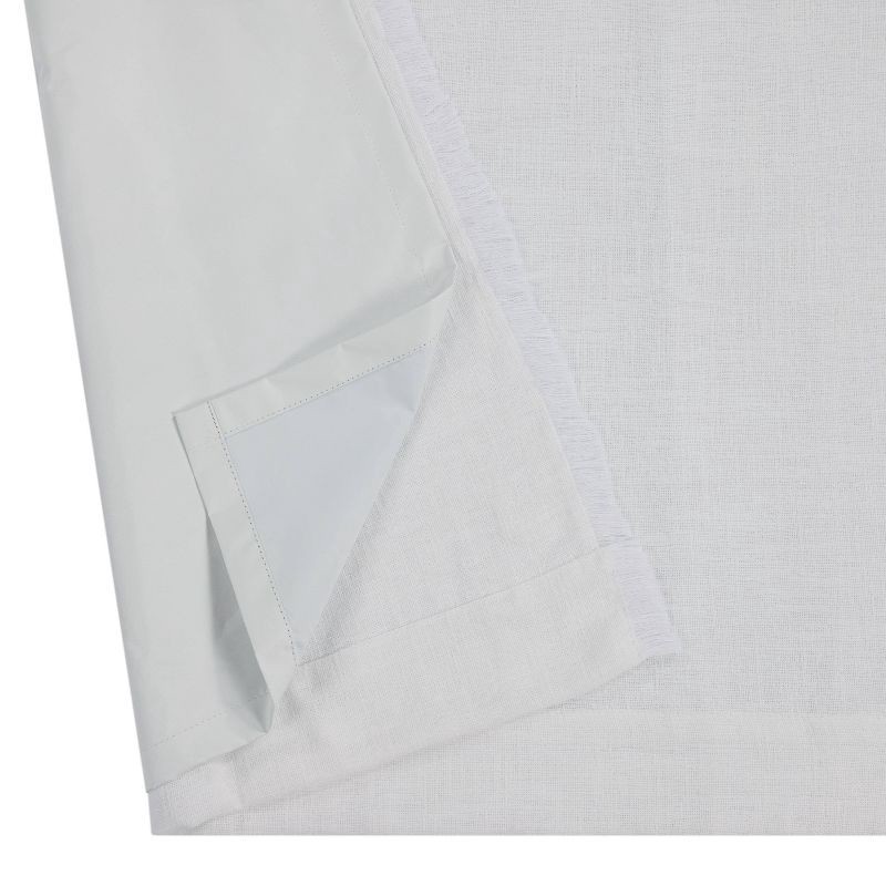 slide 3 of 4, 50"x63" Blackout Slub Weave Raw Edge Curtain Panel White - Threshold™, 1 ct