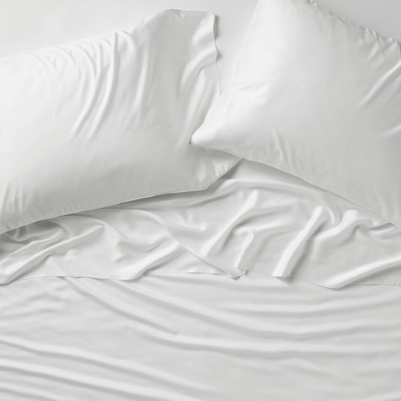 slide 3 of 5, King 400 Thread Count Rayon from Bamboo Pillowcases White - Casaluna™, 1 ct