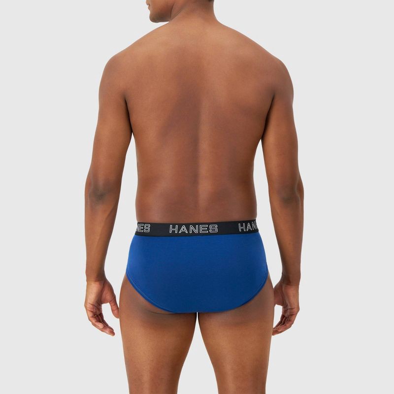 slide 4 of 6, Hanes Premium Men's 3pk Comfort Flex Fit Total Support Pouch Briefs - Gray/Blue/Black XL: Tagless, Moisture Wicking, 4-Way Stretch, 3 ct