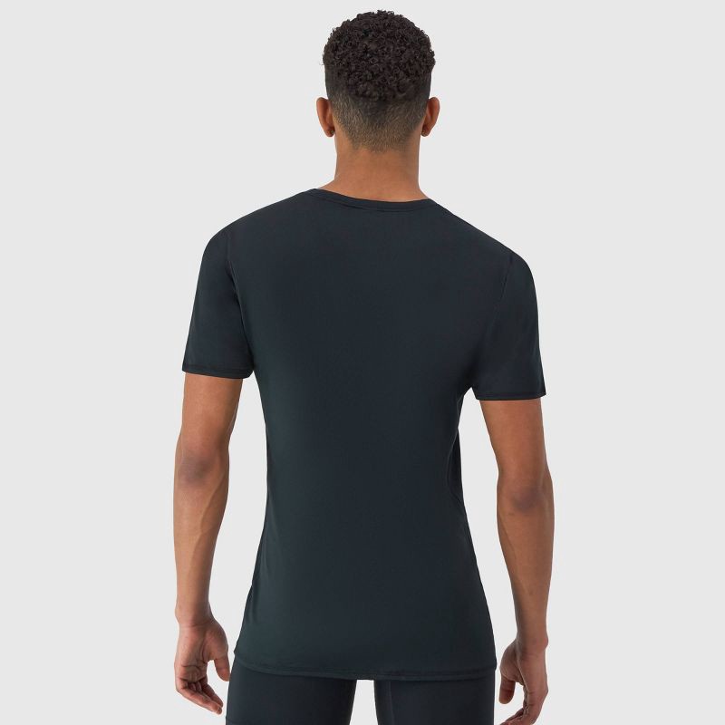 slide 5 of 9, Hanes Premium Men's 2pk Move Breathable Mesh Crew Neck T-Shirt X-Temp - Black S: Lightweight, Moisture Wicking, Quick Dry, 4-Way Stretch, Tagless, 2 ct