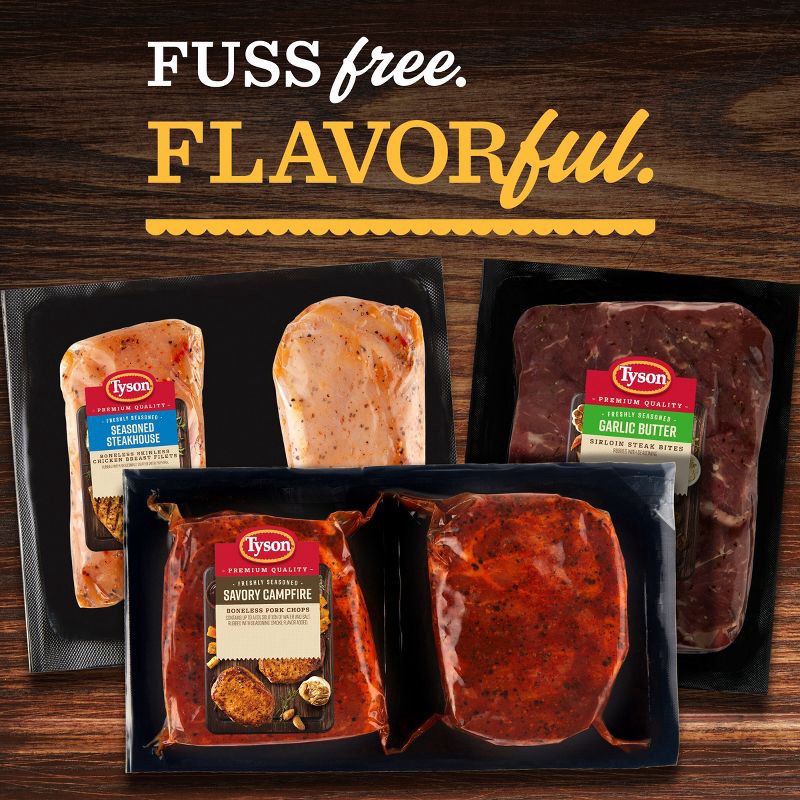 slide 8 of 9, Tyson Savory Campfire Pork Chop - 12oz, 12 oz
