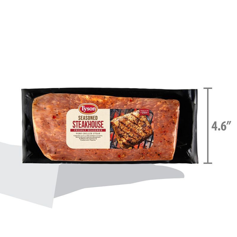 slide 8 of 11, Tyson Seasoned Steakhouse Pork Griller Steak - 12oz, 12 oz