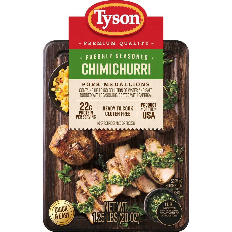 slide 5 of 9, Tyson Chimichurri Pork Medallions - 20oz, 20 oz