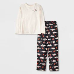 Boys' Christmas 2pc Long Sleeve Pajama Set - Cat & Jack™ Cream XL