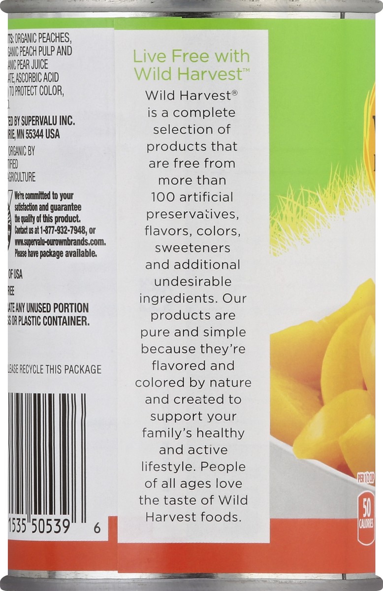 slide 4 of 7, Wild Harvest Organic Peach Slice In Juice, 15 oz
