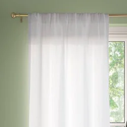 42"x63" Sheer Crinkled Gauze Matelassé Curtain Panel White - Room Essentials™