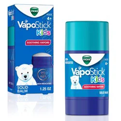 Vicks VapoStick Kids' Balm - 1.25oz: Menthol, Cold and Cough Treatment