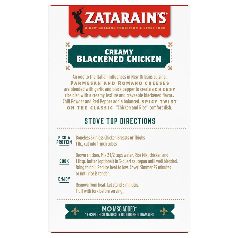 slide 8 of 12, Zatarain's Creamy Blackened Chicken Rice Mix - 8oz, 8 oz