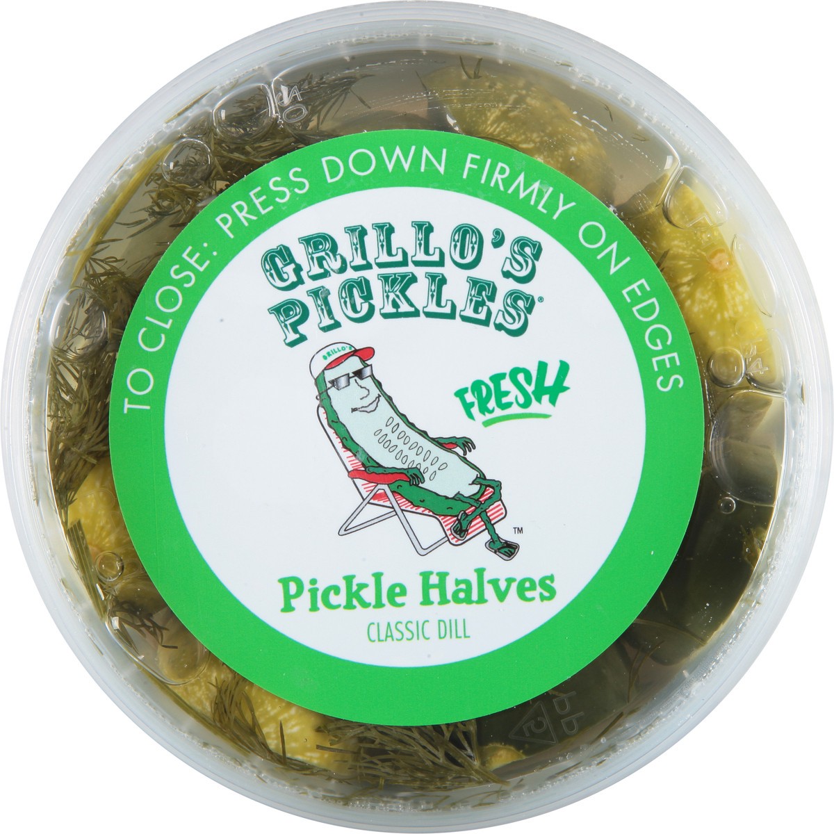 slide 5 of 9, Grillo's Pickles Grillos Pickles Dill Pickle Halves, 32 oz