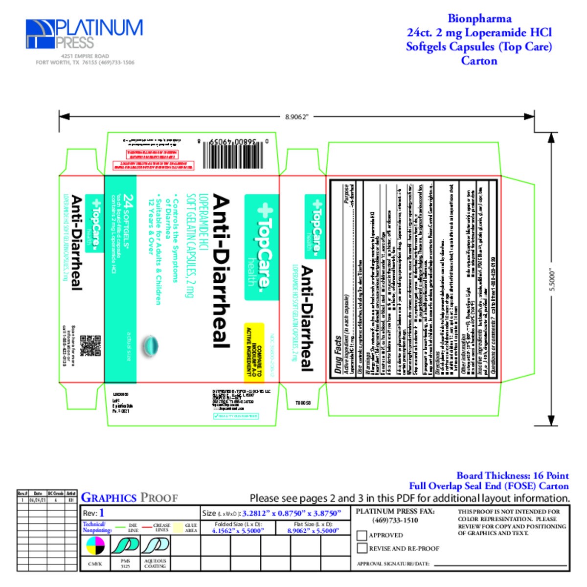 slide 3 of 17, TopCare Anit Diarrheal, 24 ct