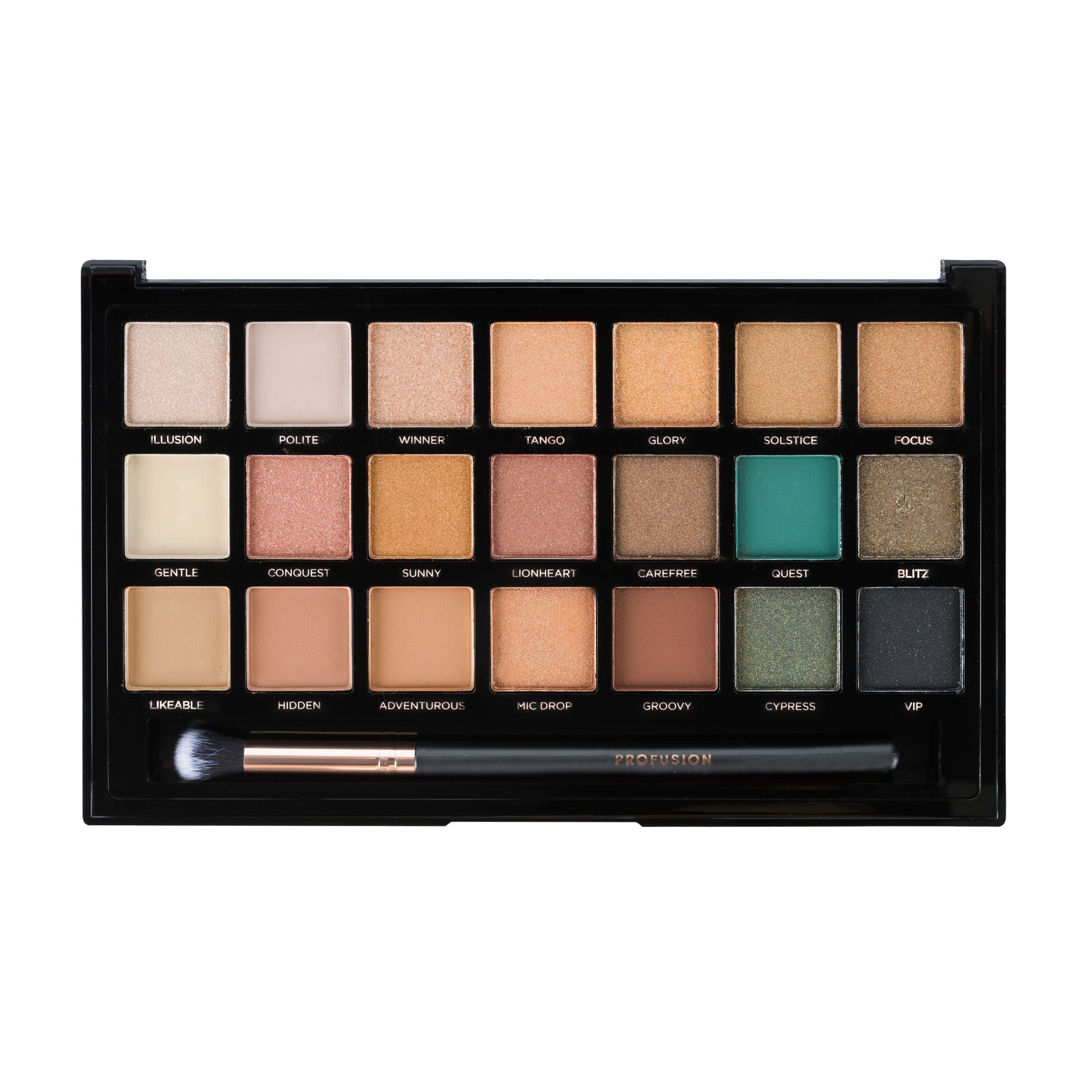 slide 1 of 3, Profusion Cosmetics Chocolates 21 Shade Eyeshadow Palette, 10 oz