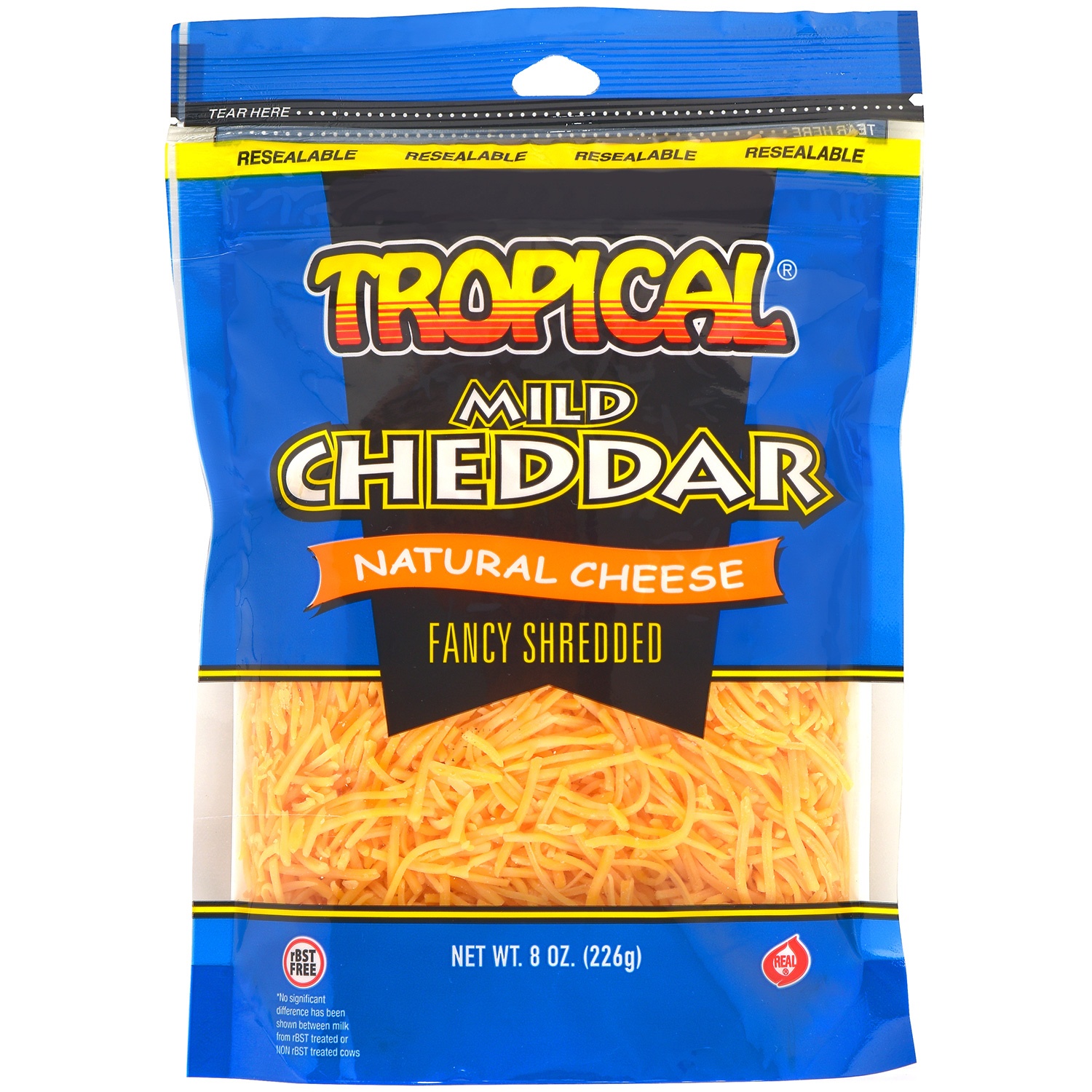 slide 1 of 1, Tropical Fancy Shredded Natural Cheddar Cheese, 8 oz