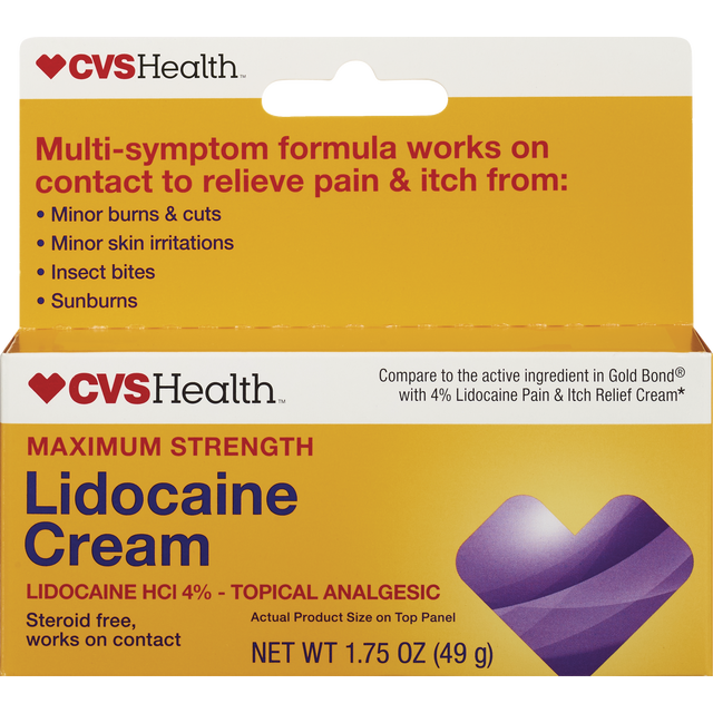 slide 1 of 1, CVS Lidocaine Pain & Itch Cream, 1 ct