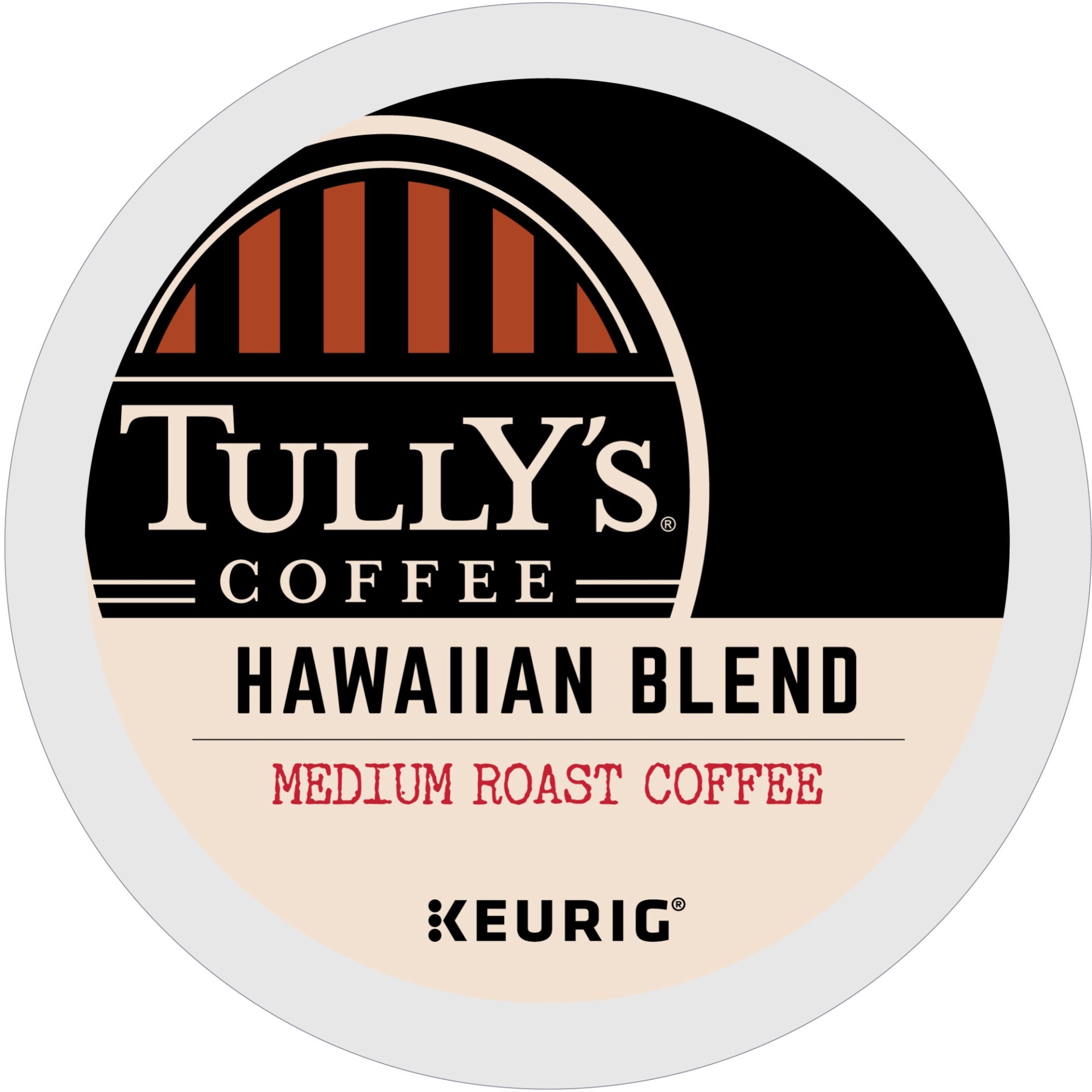 slide 1 of 8, Tully's Coffee Hawaiian Blend Keurig Single-Serve K-Cup Pods,  Extra Bold Medium Roast, 12 Count, 12 ct