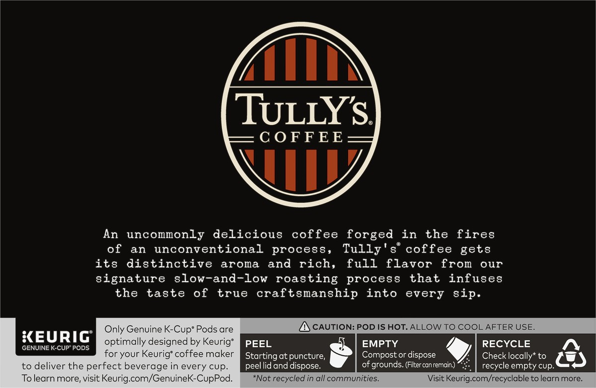 slide 5 of 8, Tully's Coffee Hawaiian Blend Keurig Single-Serve K-Cup Pods,  Extra Bold Medium Roast, 12 Count, 12 ct