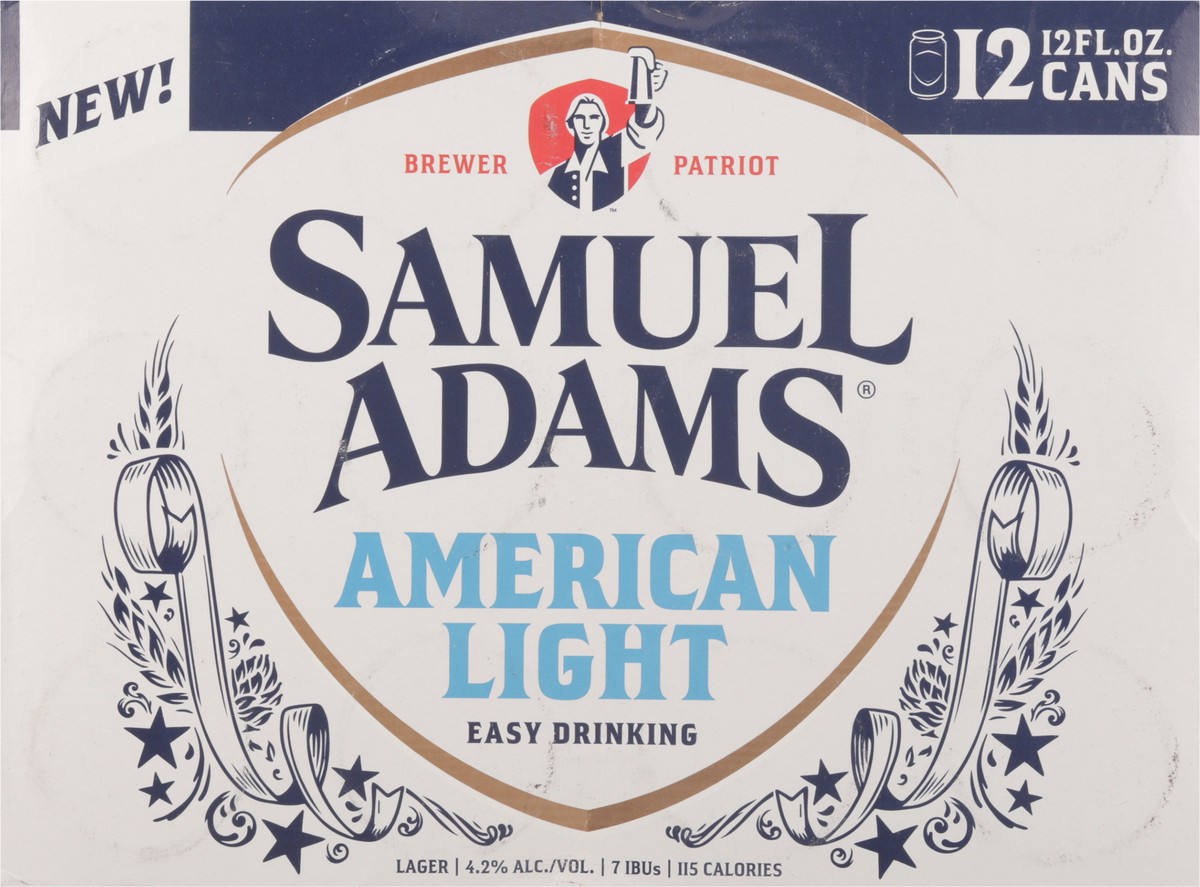 slide 9 of 13, Samuel Adams Lager American Light Beer 12 - 12 fl oz Cans, 12 ct; 12 oz