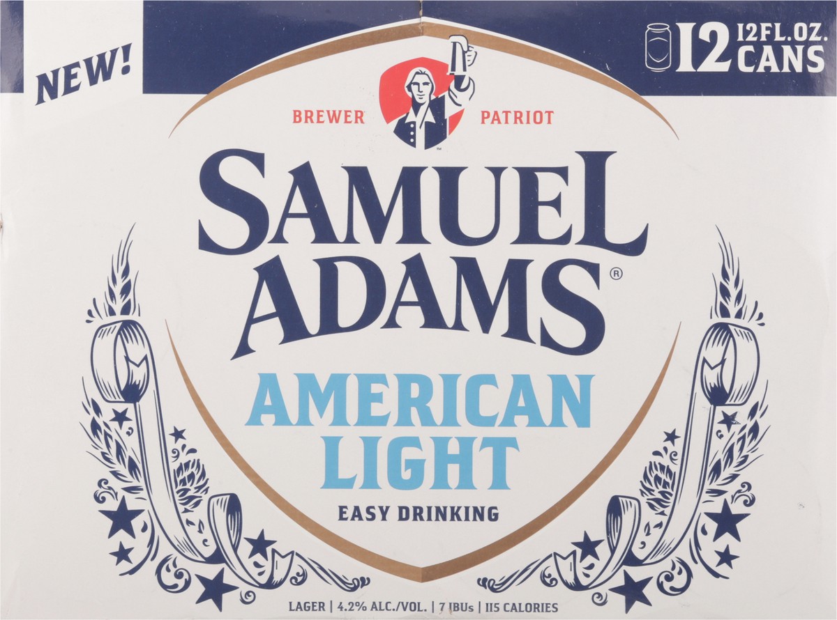 slide 3 of 13, Samuel Adams Lager American Light Beer 12 - 12 fl oz Cans, 12 ct; 12 oz