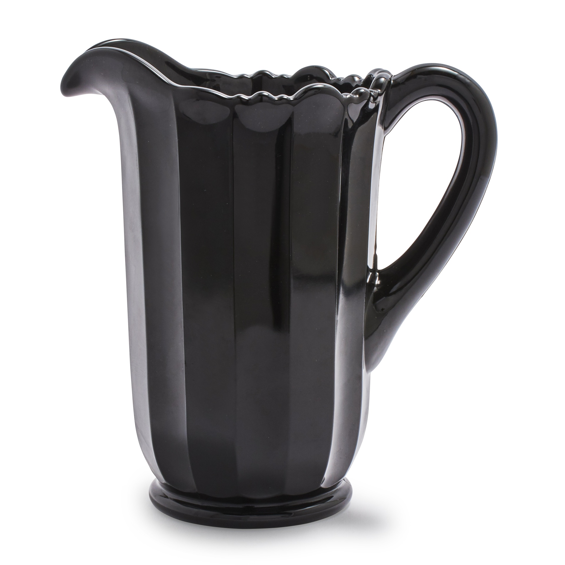 slide 1 of 1, Mosser Black Glass Pitcher, 40 oz