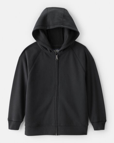slide 1 of 2, Boys Zip-Up Hoodie - Black Black 5, 1 ct