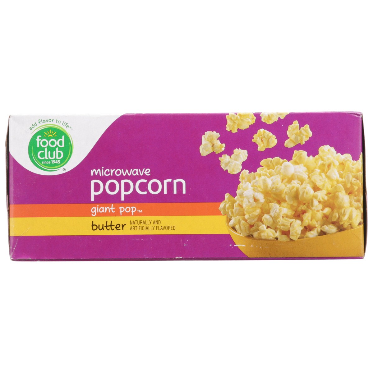 slide 7 of 9, Food Club Giant Pop, Butter Microwave Popcorn, 9.9 oz