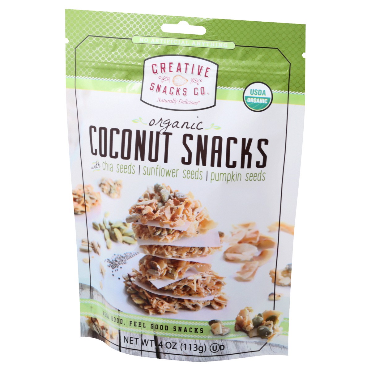 slide 3 of 9, Creative Snacks Organic Coconut Snacks 4 oz, 4 oz