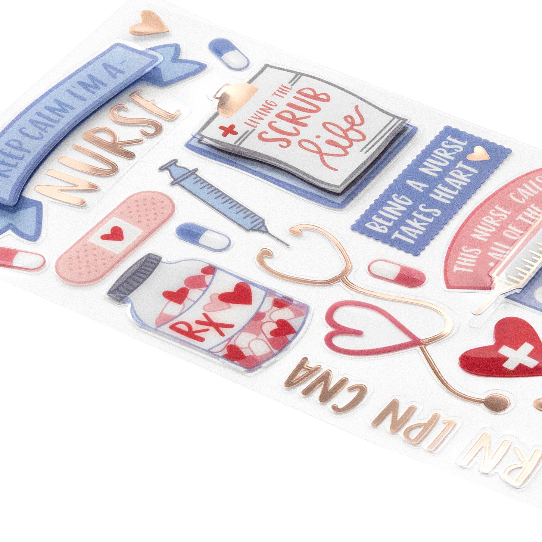 slide 5 of 5, Nurse Dimensional Stickers By Recollections, 3.875 in x 7 in