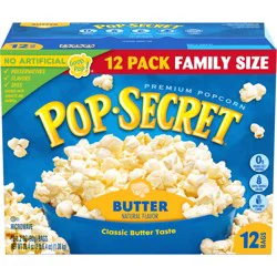 Pop-Secret Butter Microwave Popcorn, 3.2 oz Sharing Bags, 12 ct