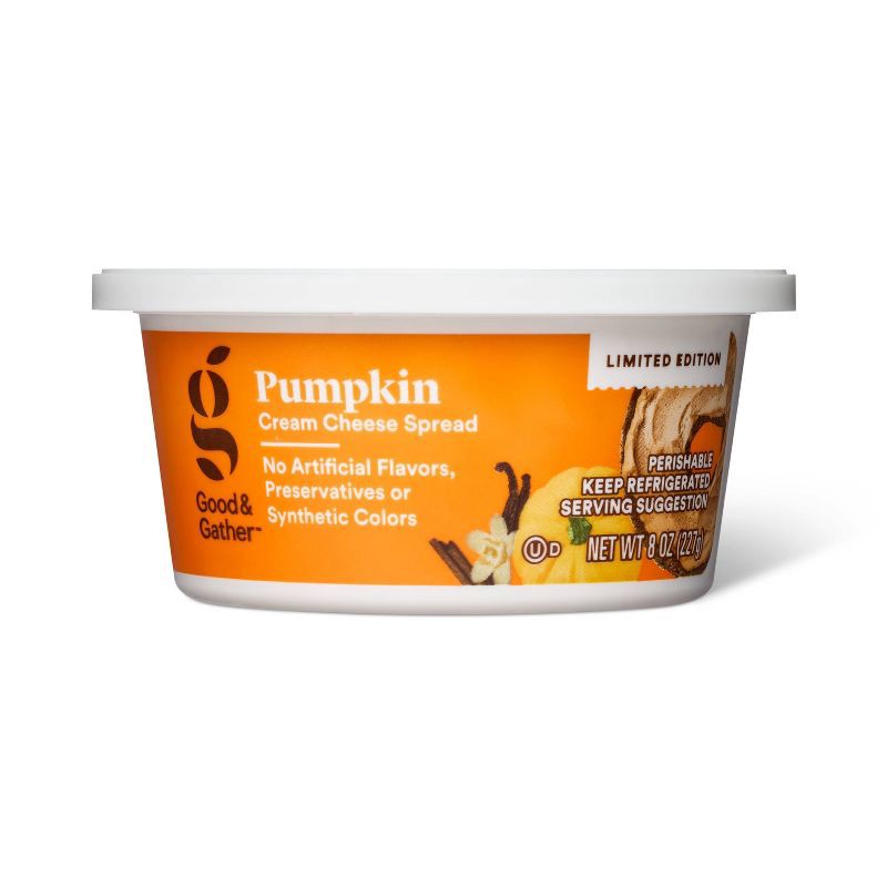 slide 1 of 4, Cream Cheese Cup Pumpkin - 8oz - Good & Gather™, 8 oz