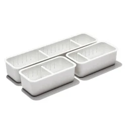 OXO 3pc Slim Adjustable Drawer Bin Set