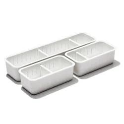OXO 3pc Slim Adjustable Drawer Bin Set