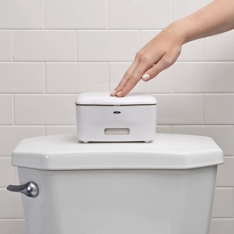 slide 6 of 11, OXO Perfect Pull Flushable Wipes Dispenser, 1 ct