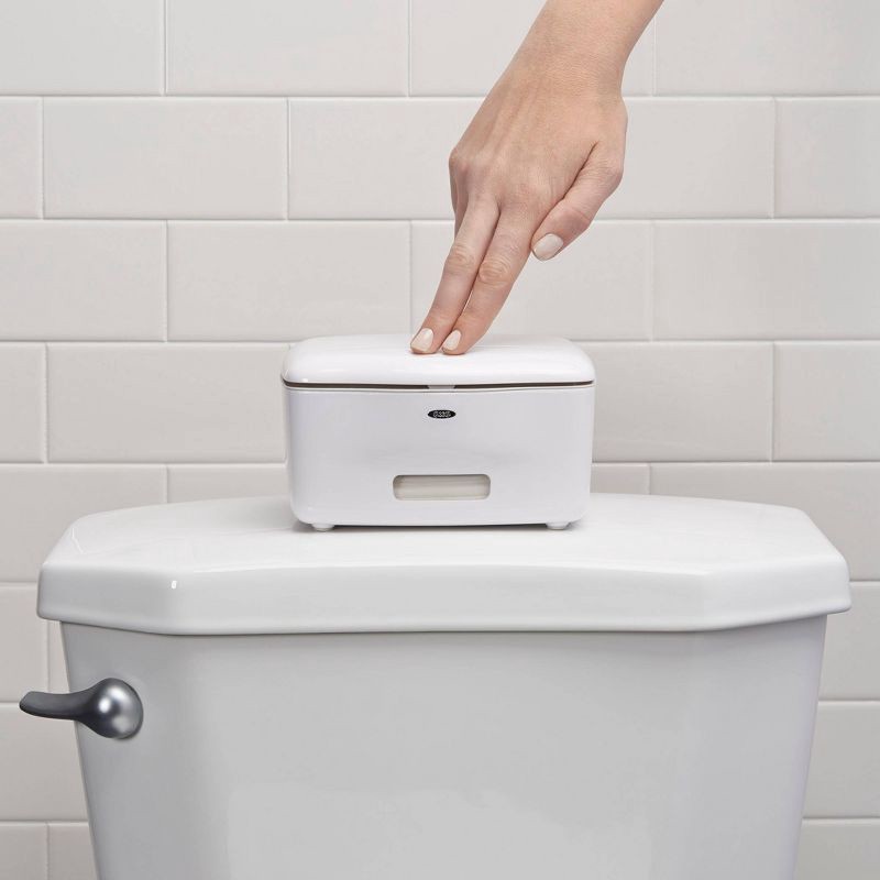 slide 8 of 11, OXO Perfect Pull Flushable Wipes Dispenser, 1 ct