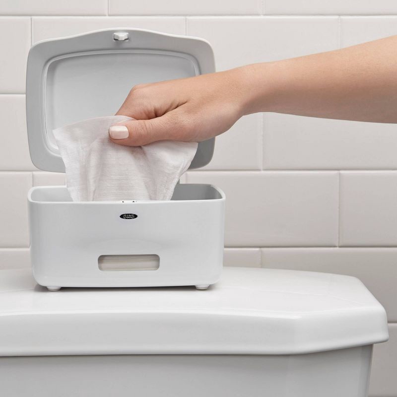 slide 9 of 11, OXO Perfect Pull Flushable Wipes Dispenser, 1 ct
