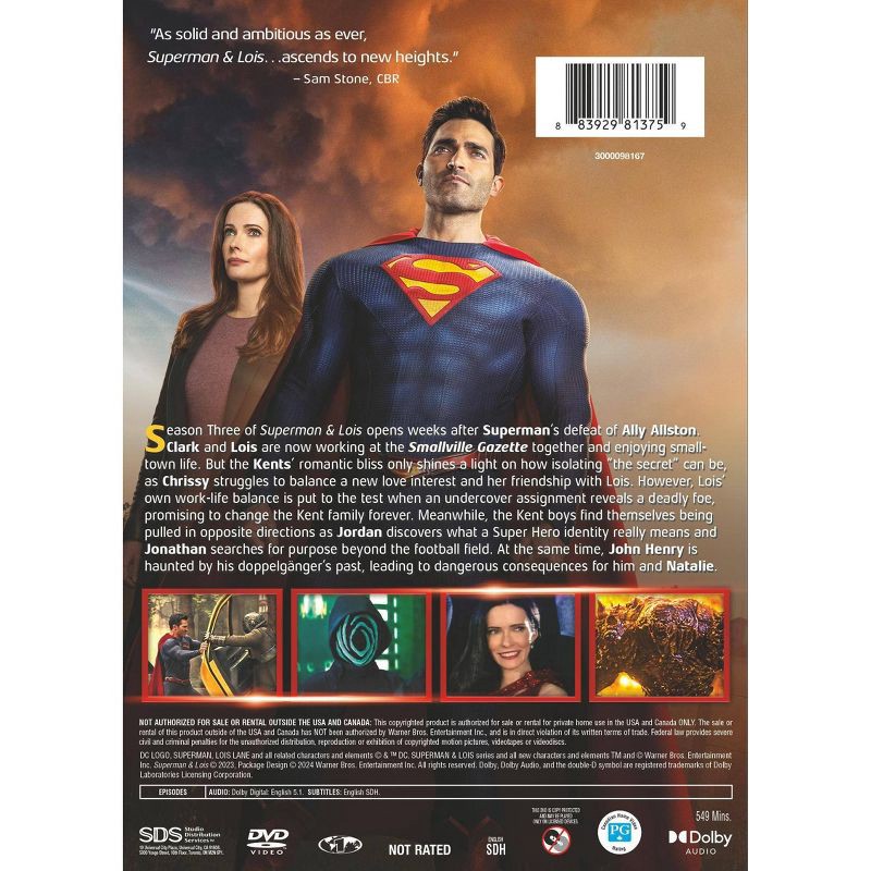 slide 3 of 3, Warner Home Video Superman & Lois: The Complete Third Season (DVD), 1 ct